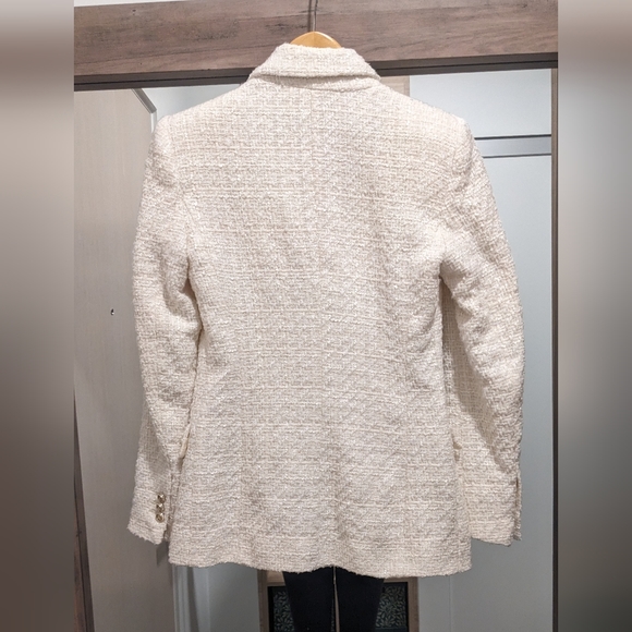 Cream Bouclé Zara Blazer - Picture 2 of 3